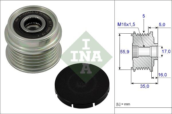 INA 535000410 Alternatör Gergi Rulmani Alternatör Kasnaği Passat-A4 1.9 Tdi Afn-Avg-1z
