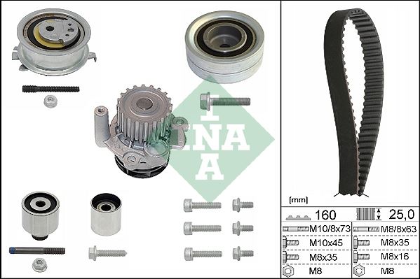 INA 530055032 Devirdaimli Triger Seti (160x250) Crafter-T6-A3-Jetta-Caddy-Polo-Passat 1.6-2.0 Tdi (Cayb/C/D-Caab/C