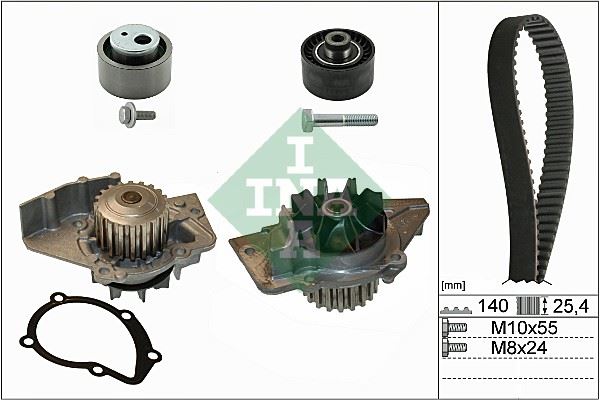 INA 530044030 Devirdaimli Eksantrik Gergi Kiti 140x254 P206-306-Partner-Expert-Berl-Jumpy-Scudo1.9d 98- Dw8