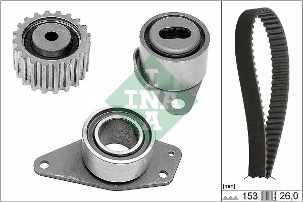 INA 530003810 Eksantrik Gergi Kiti 153x260 Megane 91>01 Laguna 97>01 Exp 01> Scenic 99>03 Espace Iii 99>02 1.9dc I