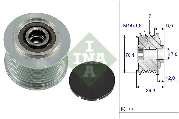 INA-535021410 Alternator Kasnagi(Honda Accord 2.2 04// Crv 2.2 05/)