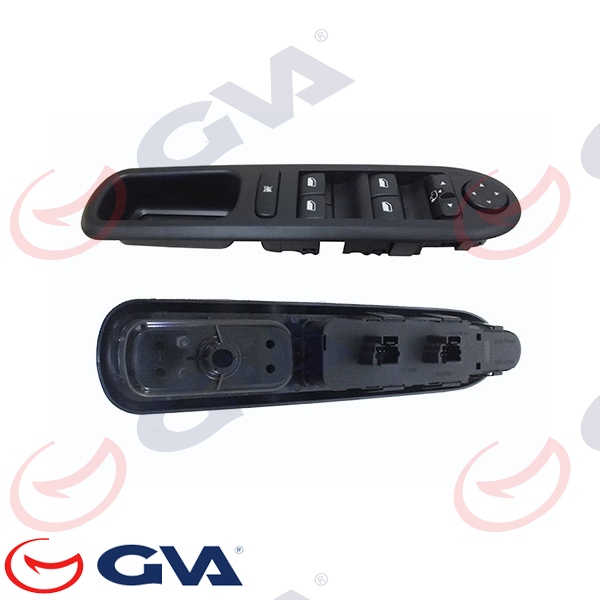 GVA 8043012 Cam Açma Anahtari Sol Peugeot 407 04-11 Dörtlü-Merkezi Kilit Düğmeli - Ayna Ayarli