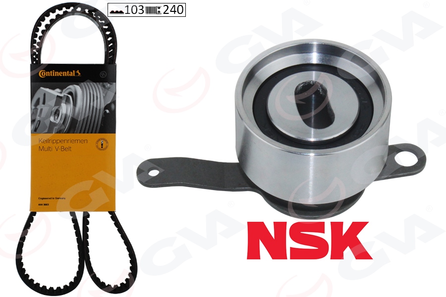 GVA 59T9208 Triger Kayiş Seti Eksantrik Seti Honda Civic 1.4l D14a4 D14a8 D14z2 Sohc El4 Ej9 Mb2 Kasa 96-01 1 Kayiş 1 Rulman 103x240