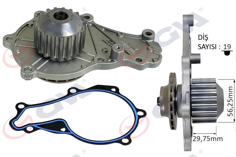 GVA 5245115 Devirdaim P207-P208-P301-P308-P508-P2008-P3008-P5008 08>Partner-Berlingo-Rifter-Jumpy-C5-C4-Ds4-C3-D S3-Ds5-C-Elysee 1.6 Hdi Dv6c Dv6dted Focus 04>11 1.6 Tdci Focus 11>17 Ecosport 14> Fiesta 08>17 Kuga