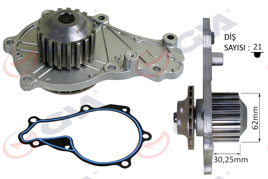 GVA 5243230 Devirdaim Peugeot P206-P207-P208-P307-P308-P1007-P2008-Bipper Citroen C1-C2-C3-Ds3-Xsara-Nemo 1.4 Hd I Dv4 Fiesta-Fusion 1.4 Tdci