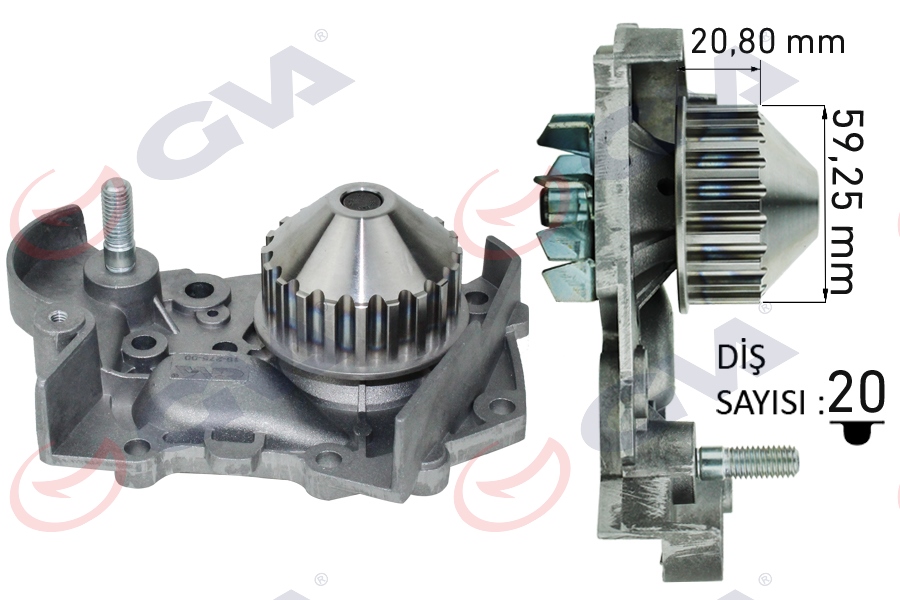 GVA 5212160 Devirdaim R19-R9-Clio-Exp 1.4 Enj. E6j-E7j Pa412