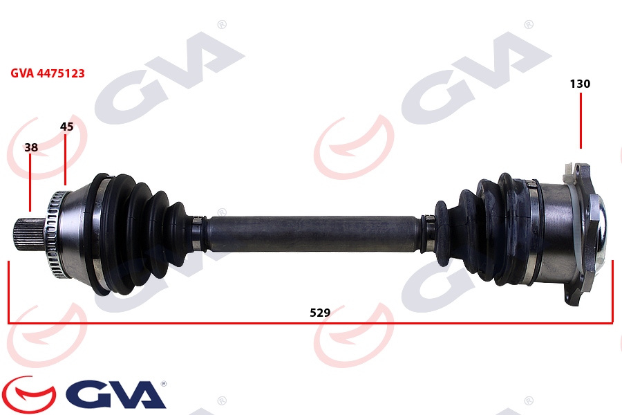 VW-8020 Komple Aks Sol On Volkswagen Passat (3b2) 1.9 Tdi Absli 45 Dis Uzunluk 527mm 1996-2000