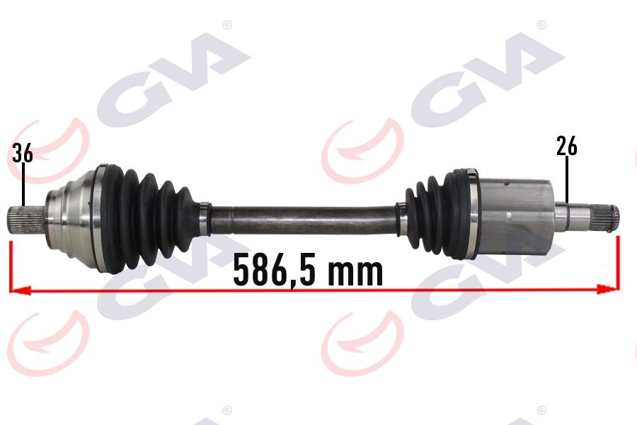 GVA 4475053 Komple Aks Sol Golf Vi 1.6i Auto. 08-13 587mm