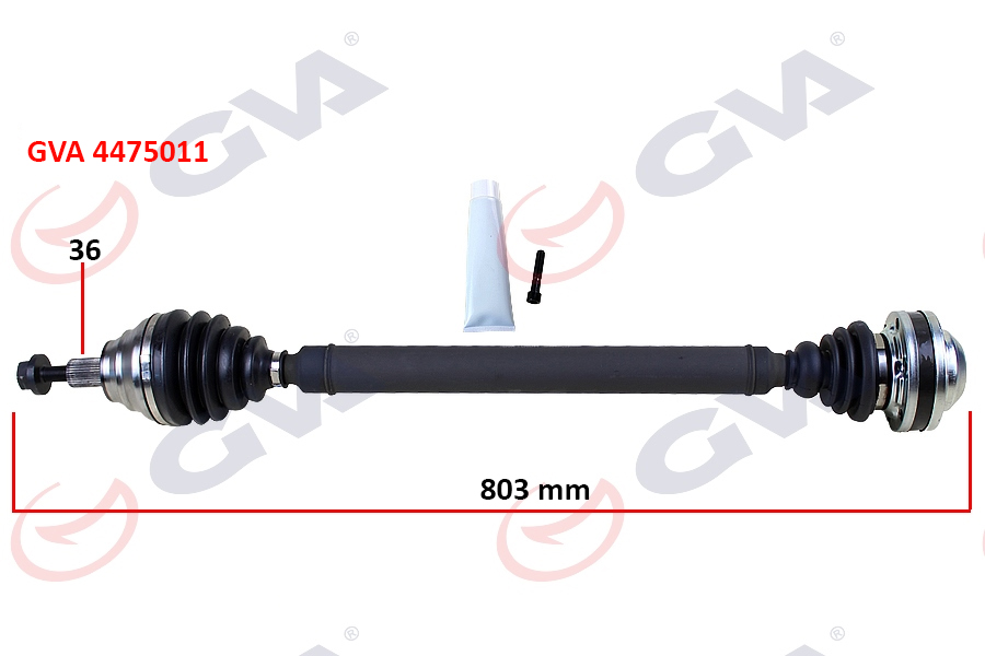 GVA 4475011 Komple Aks Sağ Caddy Iii 1.9 Tdi 04-10 Bjb 803mm