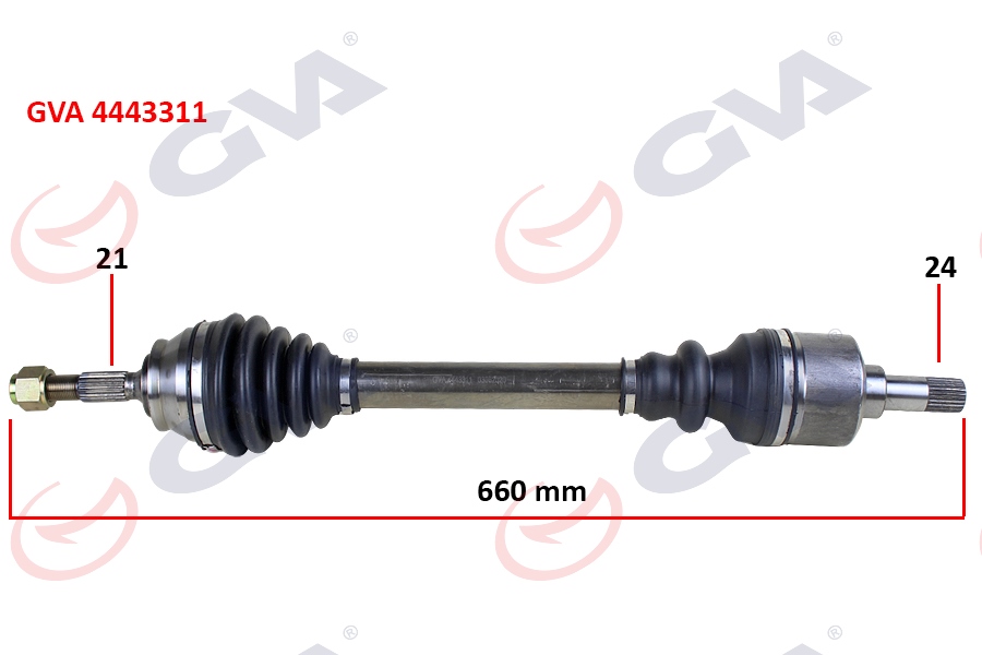 GVA 4443311 Komple Aks Sol P301-Elysee 12- 1.6 Hdi 660mm