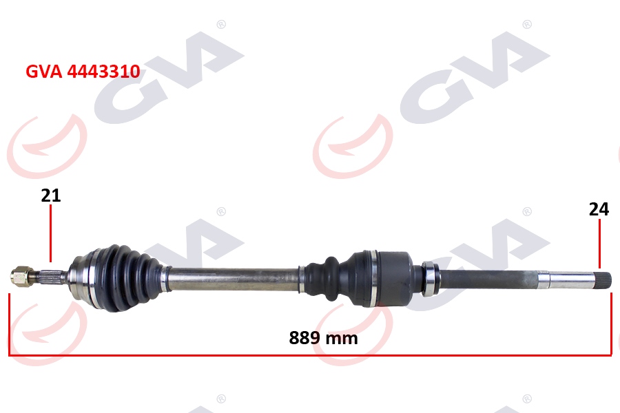 MGA-70809 Aks Sag Peugeot  301 Citroen C-Elyzee 1.6 Hdi  (21x24x881,5mm)