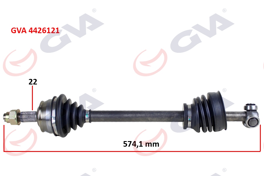 BSG 25-350-021 Aks Komple Ön Sol Uzunluk 22x31,95 569 Mm Tempra