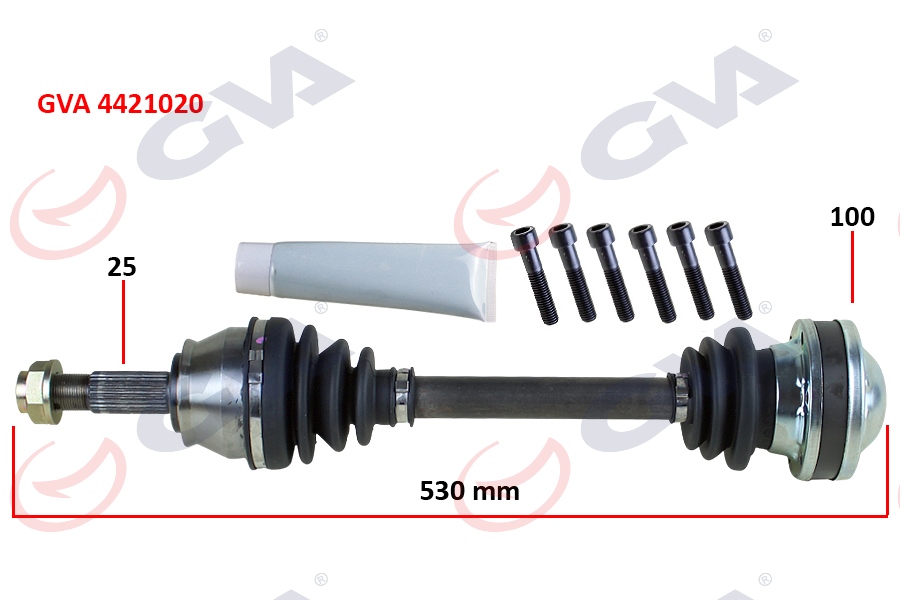 GVA 4421020 Komple Aks Sağ Palio-Albea 1.3 Mtj 03-07 530mm