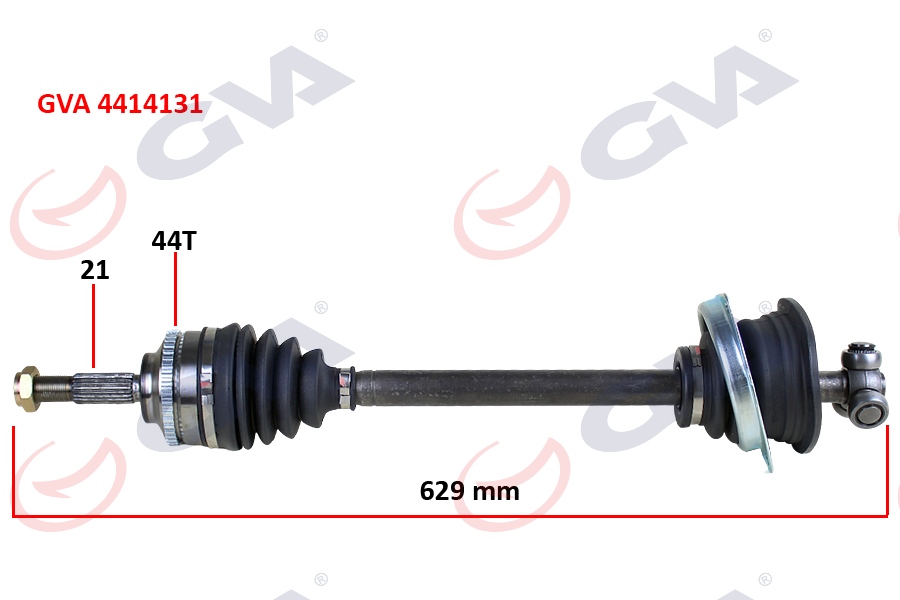 GVA 4414131 Komple Aks Sol Clio Ii 1.5dci 98-05 Abs Li 44diş 629mm Yayli