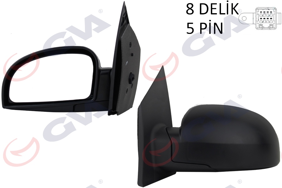 GVA 1091216 Diş Dikiz Aynasi Sol Getz 02> Elektrikli Isitmali Konveks 5 Fiş Vm-452ehl
