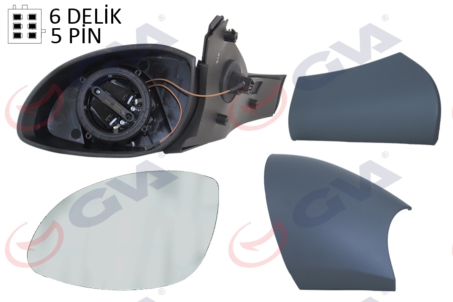 GVA 1090316 Diş Dikiz Aynasi Sol Vectra B 96> Elektrikli Isitmali Konveks 5 Fiş Vm-166ehl 1428717