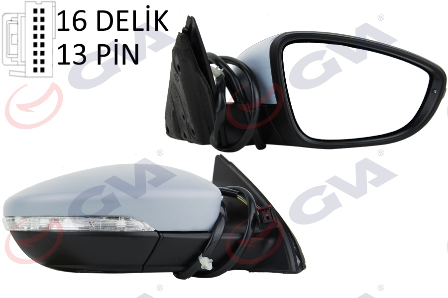 GKL 291422 Ayna Komple Sag Katlanir 8 Pin Jetta 2011-2015