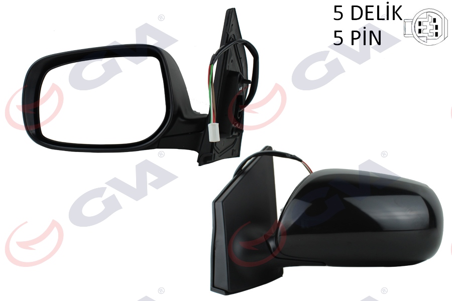 GVA 1071131 Diş Dikiz Aynasi Sol Corolla 08> Elektrikli Isitmali Astarli Konveks 5 Fiş Vm-6263nehpl