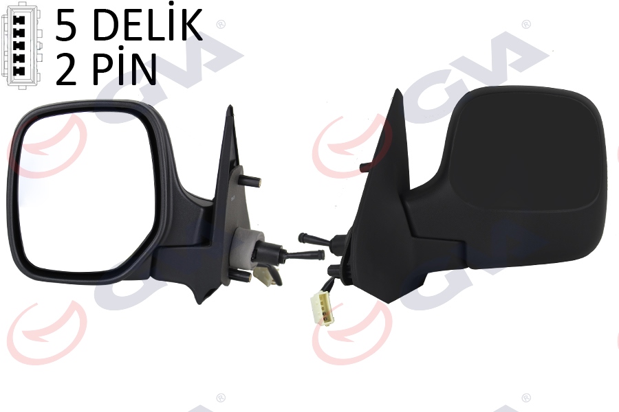 GVA 1045103 Diş Dikiz Aynasi Sol Berlingo-Partner 97> Mekanik Isitmali Konveks 2 Fiş Vm-118nl
