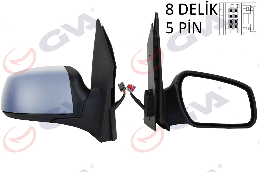 GVA 1037150 Diş Dikiz Aynasi Sağ Ford Fiesta 05> Elektrikli Isitmali Astarli 5pin 5 Fiş Vm-6312ehpr