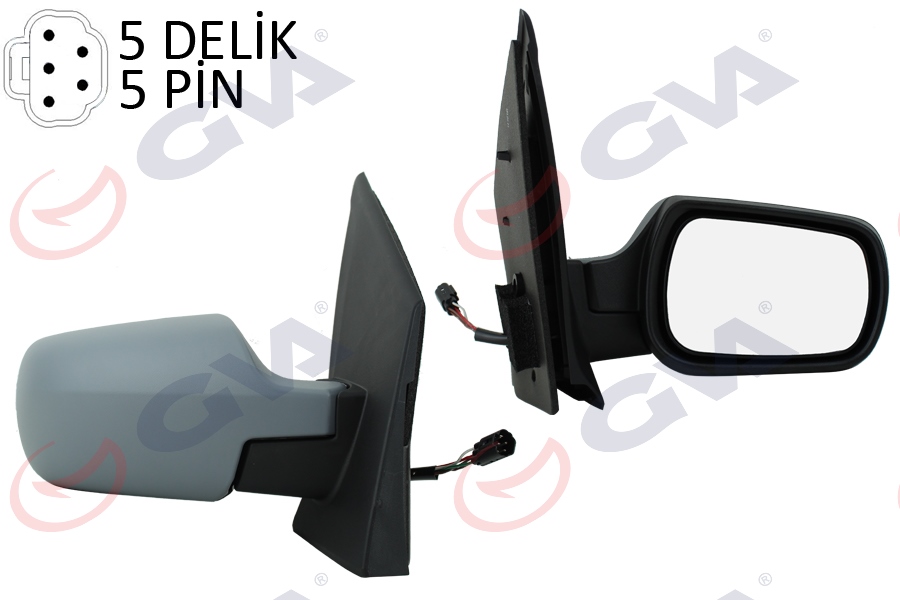 GVA 1037132 Diş Dikiz Aynasi Sağ Ford Fiesta 02> Elektrikli Isitmali Astarli 5pin 5 Fiş Vm-312ehpr