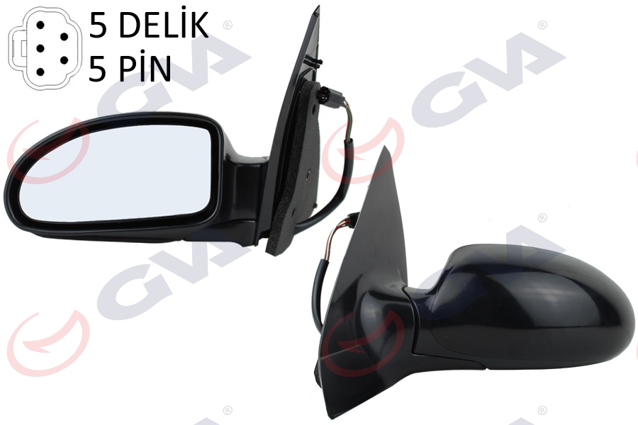 GVA 1035111 Diş Dikiz Aynasi Sol Ford Focus 98 > Elektrikli Astarli Değişen Kapak 5pin 5 Fiş Vm-319ehl