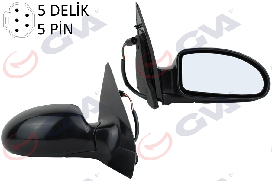 GVA 1035110 Diş Dikiz Aynasi Sağ Ford Focus 98 > Elektrikli Isitmali Değişen Kapak 5pin 5 Fiş Vm-319ehr