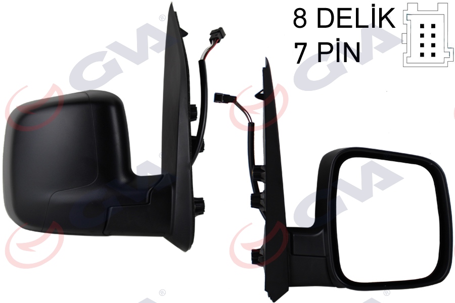 GVA 1029330 Diş Dikiz Aynasi Sağ Fiorino-Bipper-Nemo 07> Elektrikli Isitmali Sensörlü Konveks 7 Fiş Vm-6115ehsr