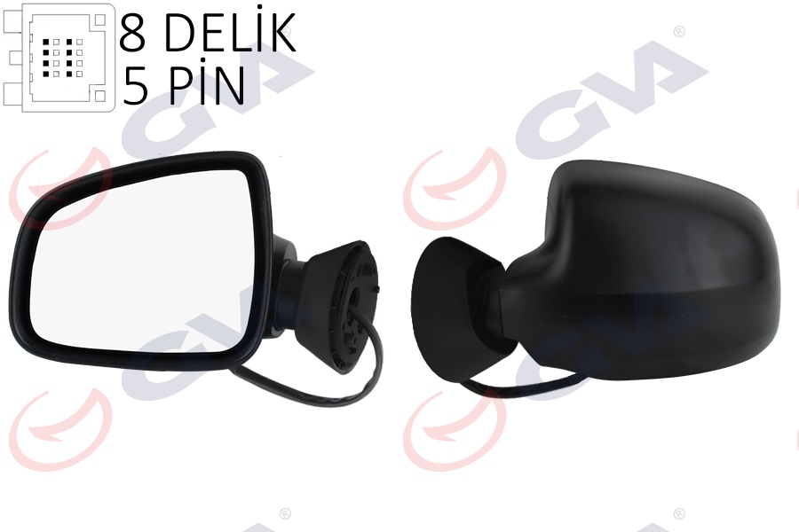 GVA 1019217 Diş Dikiz Aynasi Sol Dacia 2009-2012 Logan Logan Mcv Sandero 2012>>Duster Elektirikli
