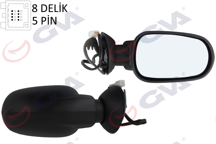 GVA 1019130 Diş Dikiz Aynasi Sağ Logan 04> Elektrikli Isitmali Konveks 5 Fiş Vm-6800ehr