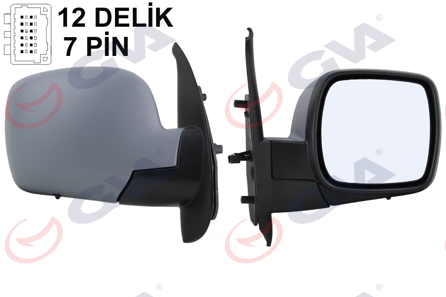 GVA 1016152 Diş Dikiz Aynasi Sağ Kangoo 08> Elektrikli Isitmali Astarli Sensörlü Konveks Vm-6131ehpsr