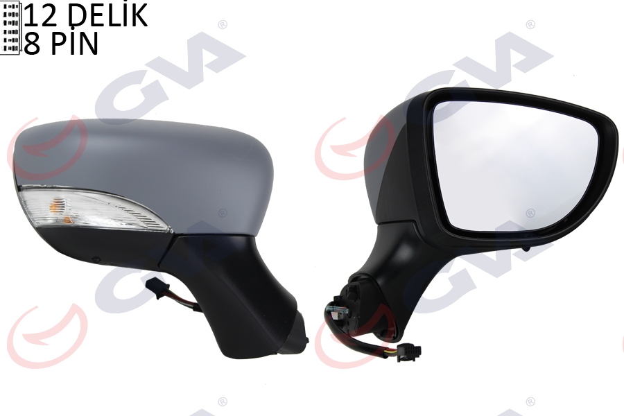 GVA 1014341 Diş Dikiz Aynasi Sağ Clio 12> Elektrikli Isitmali Astarli Sinyalli Sensörlü Konveks Vm-6126ehpsr