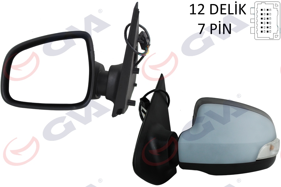GVA 1014261 Diş Dikiz Aynasi Sol Symbol-Sandero 13> Elektrikli Isitmali Sinyalli Astarli Konveks 7 Fiş Vm-6129ehpl