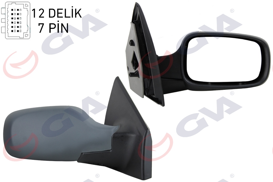 GVA 1014152 Diş Dikiz Aynasi Sağ Clio 06> Elektrikli Isitmali Astarli Sensörlü Konveks 7 Fiş Vm-6136ehpsr
