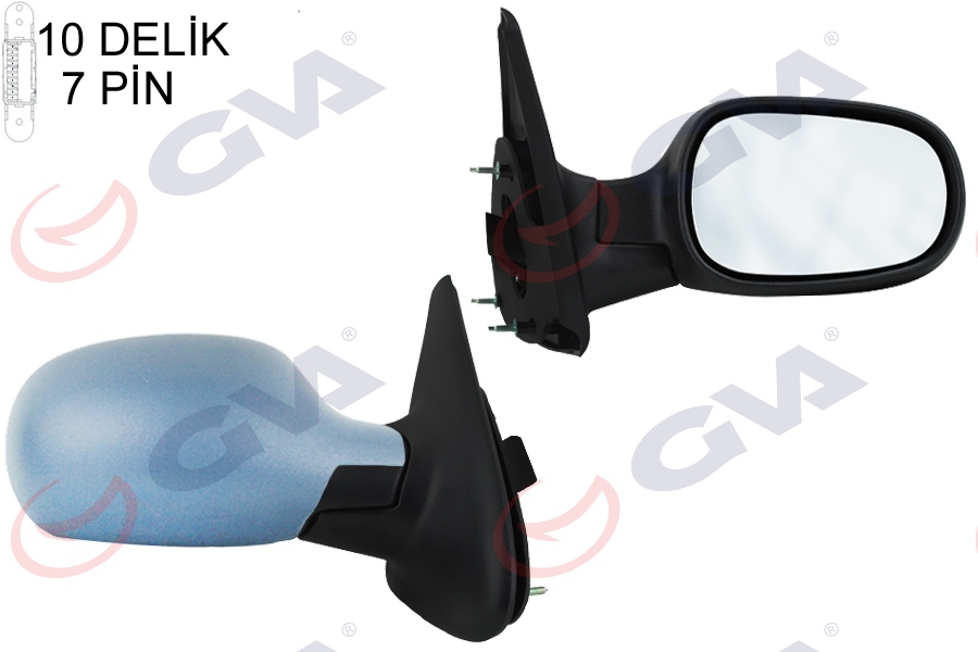 GVA 1011110 Diş Dikiz Aynasi Sağ Megane 99> Elektrikli Isitmali Sensörlü Astarli 7 Fiş Vm-129ehpsr