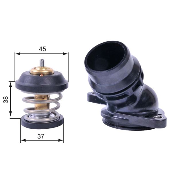 GATES TH42995K1 Termostat 95c Kit Golf V-Vi-Jetta-Passat-Tiguan-A3-A4-A5-Leon-Toledo-Octavia 1.8-2.0