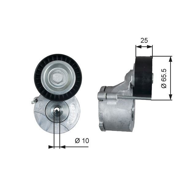 GATES T39281 Alternatör Gergi Rulmani (Kütüklü) Doblo-Fiorino-Linea-Nemo-Bipper-Combo 1.3 Dmultijet 10=>