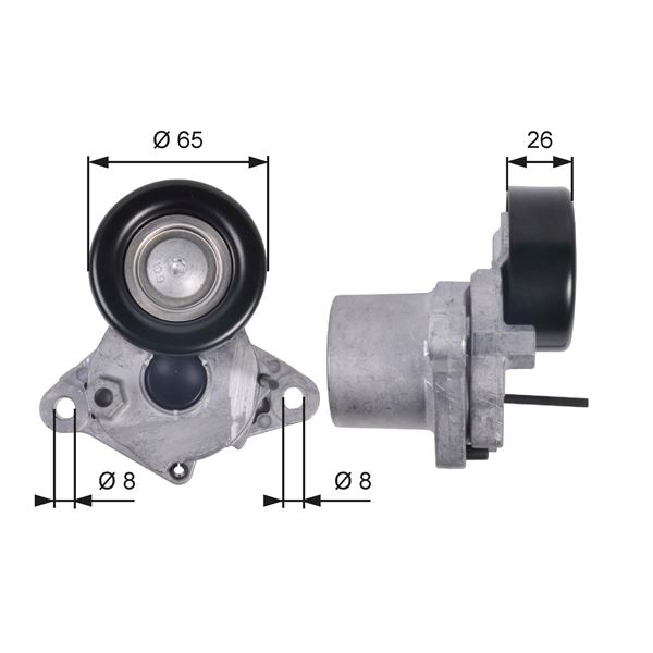 GATES T39123 Alternatör Gergi Rulmani Kütüklü Hyundai Accent Era Blue Matrix Getz 1.5l 1.6l D4fa D4fb 06-18 / İ20 1.4l D4fc 10-> / İ30 1.6l D4fb 07-> / Kia Rio D4fa 05-11 / Ceed Cerato Soul D4fb 07->