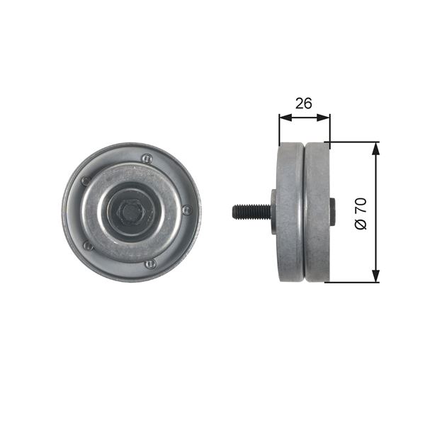 GATES T36466 Alternatör Gergi Rulmani Mercedes G-Serisi W461 - Vw Lt28-46 Ii 2.8tdi 97-06