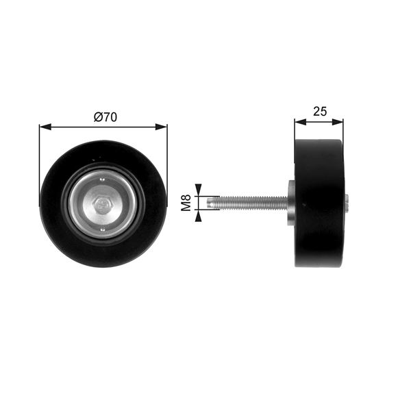 GATES T36263 V Kayiş Gergi Rulmani Mazda 6 2.0l Lf-De Gg Gh 02-> / Mx-5 1.8l L8 Nc18 05-> Febi 177700