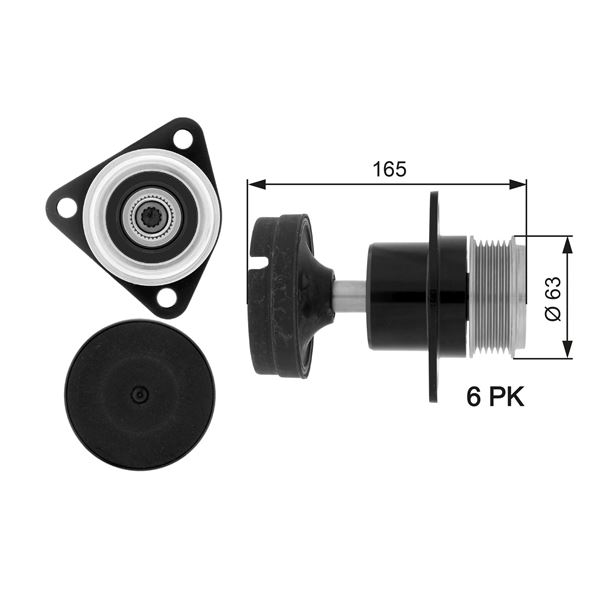 GATES OAP7050 Alternatör Şafti Kasnak Ford Connect-Focus 98> 1.8 Tdci 1.8 Tdci-1.8 Td