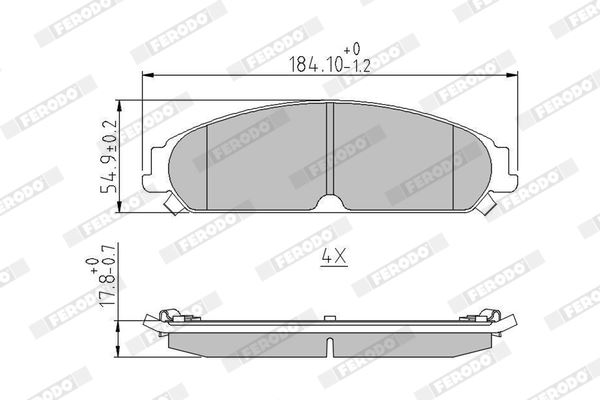 FERODO FDB4078 Ön Balata Chrysler 300 C 2004 >2012 Dodge Challenger 3.5 5.7 08 > Lancia Thema 3.6 3.0d 2011 >