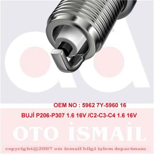 EYQUEM RFN58HZ Atesleme Bujisi P207 P307 P206 P405 Ym Partner Ii Partner Tepe P1007 P308 C2 C3 C3 Ii C3 Pluriel Xsara Ii Xsara Picasso Berlingo Ii-Iii C4 C4 Ii Ds4 Tu5jp4-P206 Gti P307 P406 Ym P607 P807 C8 C5 Ew1
