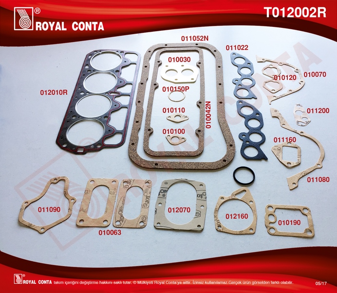 ROYAL T012002R Motor Takim Conta Süper Keçesiz M131 Dkş 1600