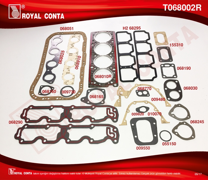 RNZ-01-31830-08 Takim Conta ( Fiat Tempra Tipo 2.0 8v )
