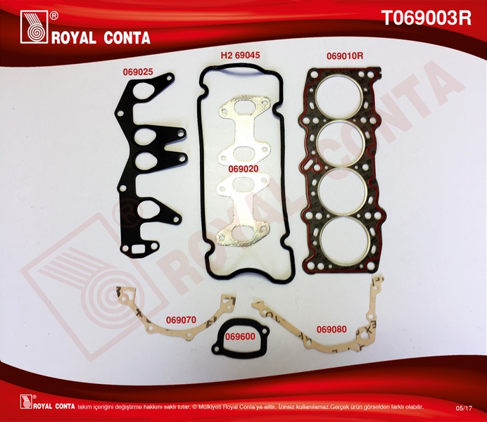 ROYAL T069003R Motor Takim Conta Süper Palio 1.2 8v Em.