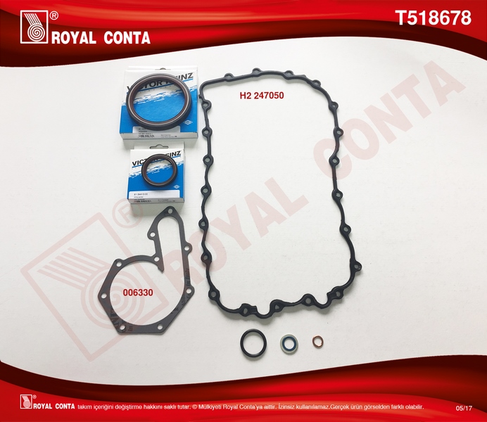 ROYAL T518678 Alt Takim Conta Reinz Keçeli Lgn I-Ii 2.0 16v F4r