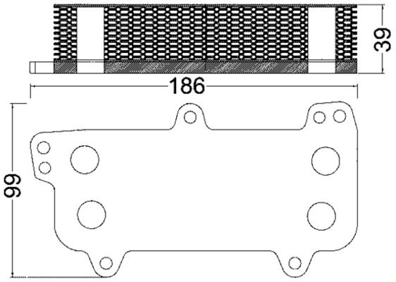 MAHLE CLC187000S Yağ Soğutucusu Transporter T5 - Touareg 2.5 Tdi 2004-2010 130ps