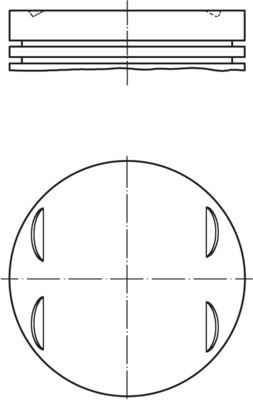 FM 87-70229 050 Piston+Segman 84.50 Mm Vonoslu E39-E46-E60-E65-E66-X3 E83-X5 E53