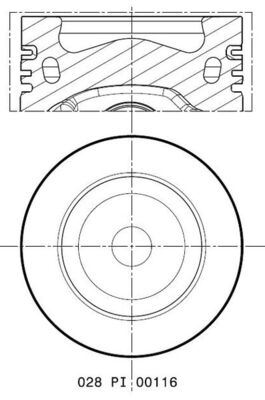 MAHLE 028PI00116010 Piston Segman Crafter-Amarok-Passat 81mm Ckub-Cktb-Cffa-Cffb-Cfgb-Cfgc-Cnfa-Cnfb Std